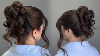 Trendy Mid-High Textured Updo Tutorial | Modern Updo Step-by-Step