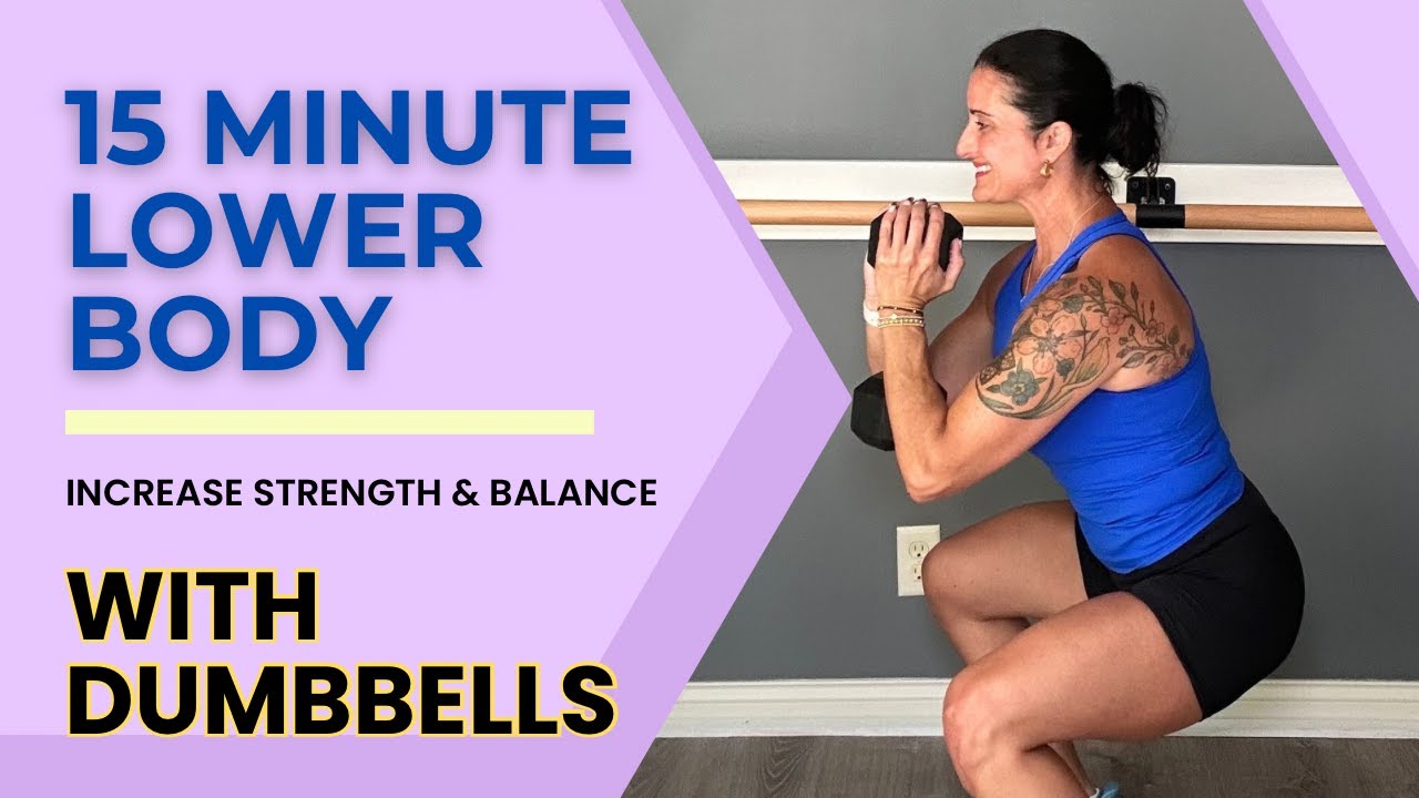 15 Minute Lower Body Dumbbell Workout | Glutes, Legs & Thighs Strength ...