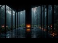Forest Mansion Rainstorm — 9 Hours | Glass House in the Woods | No Ads