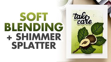Elegant Card Design Secret: Soft Ink Blending & Shimmer Splatter Tutorial