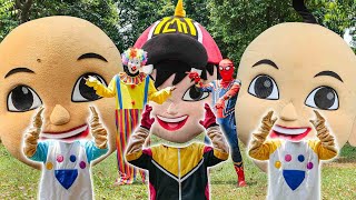 BADUT ULANG TAHUN MENOLONG BADUT BOBOIBOY, UPIN DAN IPIN KEPALANYA HILANG!!!