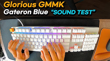 Glorious GMMK WHITE ICE Keyboard ASMR Sound Test (Gateron Blue)