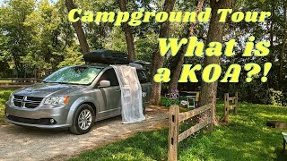 What is a KOA? | KOA Campground Tour in Nebraska | Paid Minivan Camping |