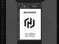Adobe Illustrator 2025 Tips - How To Create H Letter Logo Design Process #GfxHunters #short