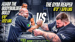 Arm Wrestling with a 700 lb Bench Press Champion | Adam The Bodybuilder Bully vs The Gym Reaper