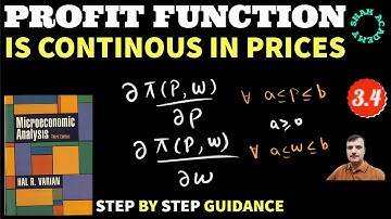 Profit Function is Continuous in Prices | Properties of Profit Function | The Last property