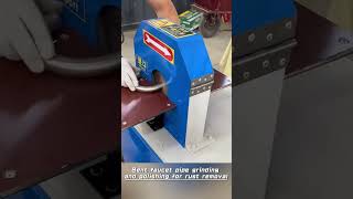 Bent faucet pipe grinding and polishing for rust removal#grinding #polishingmachine#sanding#brushing