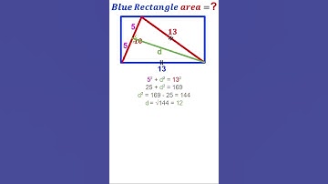 Find the blue rectangle area #maths #geometry