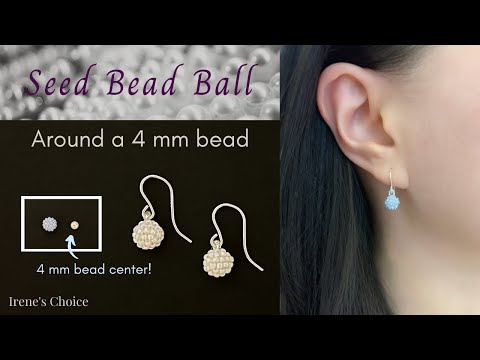 20 mm. Beaded Ball Earrings - Rhea Silver
