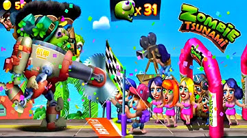 Zombie Tsunami Update | Week End Event:Mecha Destroys Civilians | Gameplay (Android,IOS)