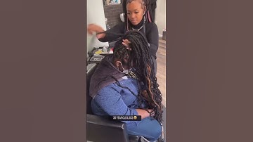 Transformation 💯💯🔥 loc maintenance and styling on 30 yrs locs🔥🔥🔥💯 #shorts #locs_18