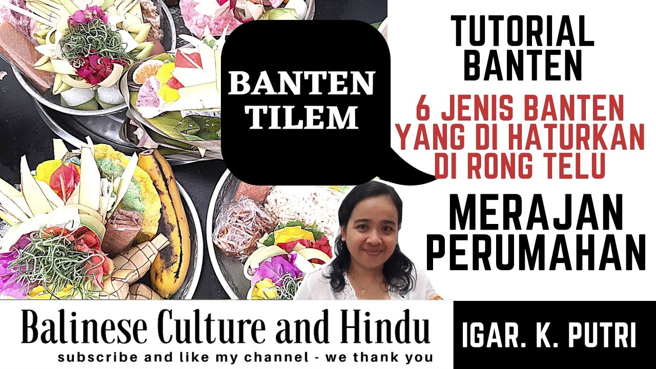 Tutorial Cara Membuat Enam Jenis Banten yang Dihaturkan di Rong Telu Merajan Perumahan saat Tilem