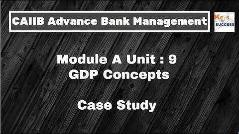 Case Study CAIIB ABM Module A Unit 9: GDP Concepts