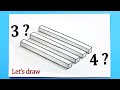 How to draw a simple 3d optical illusion trick art how many are there 3 or 4