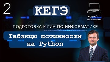 ЕГЭ по информатике. Задание 2. Таблицы истинности. Решение программированием на Python
