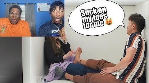 (Trapped In A Box For 12 Hours With My Blind Date Reaction) *He Fumbled The Bag!!!😭😂😨*