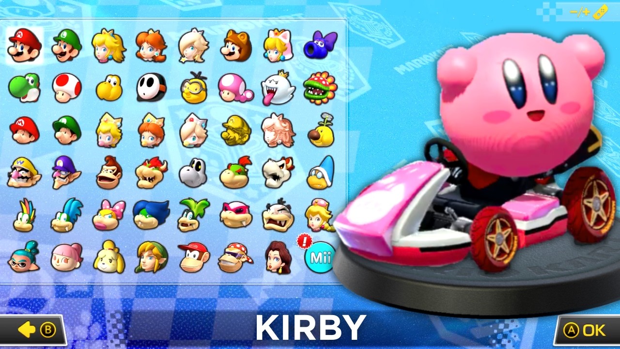 What if you play as KIRBY in Mario Kart 8 Deluxe? (Star Cup)