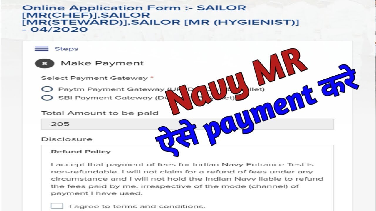 indian navy mr ka payment apne mobile se kaise kare