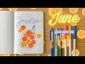 June 2025 Bullet Journal Setup | Plan with me 🍊 orange theme