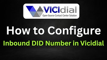 How to Configure Inbound DID Number in Vicidial