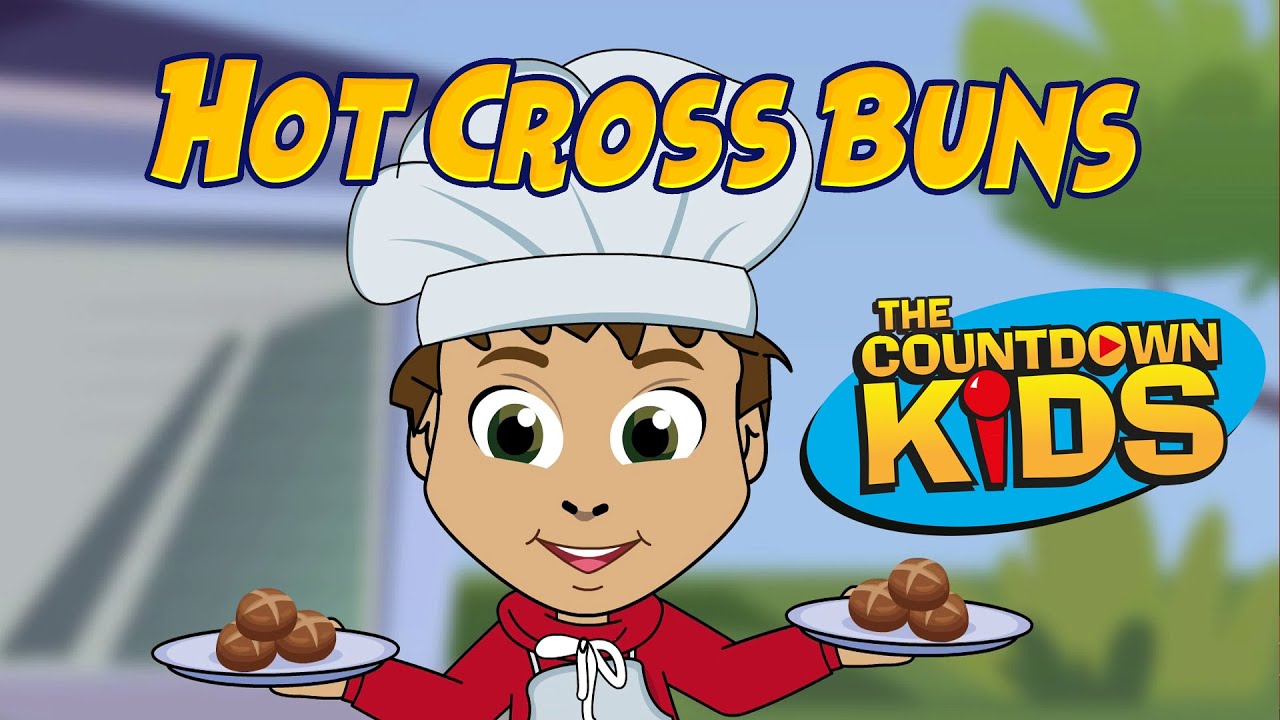 在 YouTube 上观看 Hot Cross Buns - The Countdown Kids | Kids Songs & Nursery Rhymes | Lyric Video