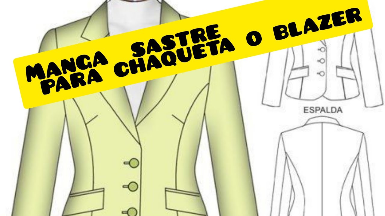 45.Trazo de sastre de mujer para chaqueta o blazer - YouTube