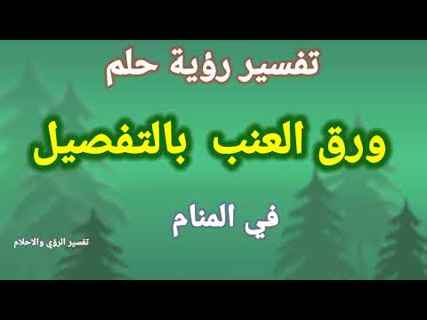 تفسير رؤية حلم ورق العنب بالتفصيل فى المنام