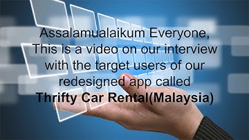 Interview on feedback for redesigning mobile app (HCI group Assignment) | Car Rental App
