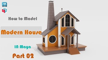 How to Model a Modern House in Maya | Autodesk Maya tutorial | 3D House Model | Part 2 of 2.