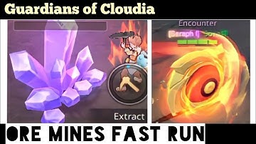 GUARDIANS OF CLOUDIA - Ore Mines Fast Run 2x | Sora-kun GAMEPLAY