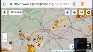 Live real time lightning monitor with estimates sound wave projector