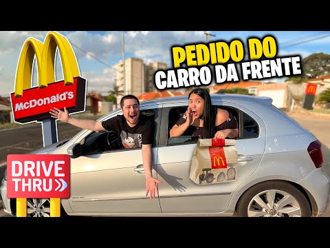 PEDIMOS TUDO O QUE CARRO DA FRENTE PEDIU NO MC DONALDS | Jeru e Cheru