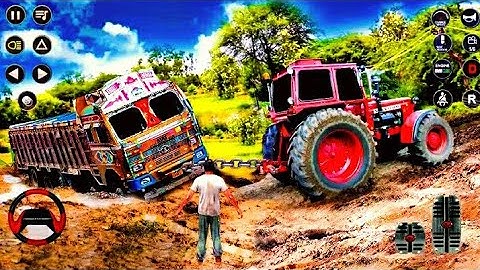 Real Tractor Pulling Simulator Offroad City Mod || Offroad Tractor Simulator Android Gameplay