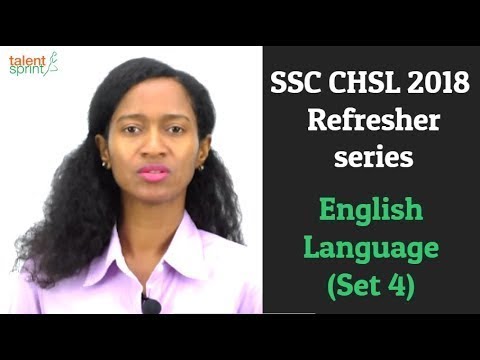 sbi po 2017 analysis SSC CHSL 2018 - Refresher | English Language - Set 4 | TalentSprint