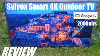 REVIEW: Sylvox 4K Full Sun Outdoor TV (Pool Pro Series)  2000 nits | Google TV!