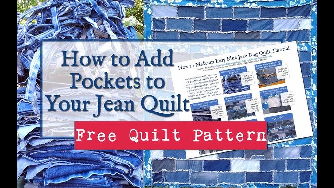 How to Cut Denim Jeans into Squares - strips….. 
