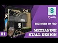 Mezzanine Exhibition Stall | Modern Booth Design | Step-by-Step Tutorial PART- 1 #3dsmax#3danimation