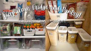 *NEW* Pantry and Fridge Organization!| Kitchen DEEP CLEAN | chat about our strengths and weaknesses!