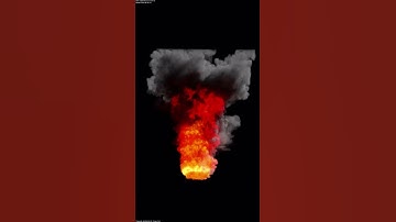 Fire simulation 1-1 slow-mo (Blender gas simulation)