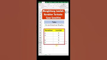 Cara Menghitung Jumlah Karakter Tertentu Case Sensitive | Excel 2019 | #shorts
