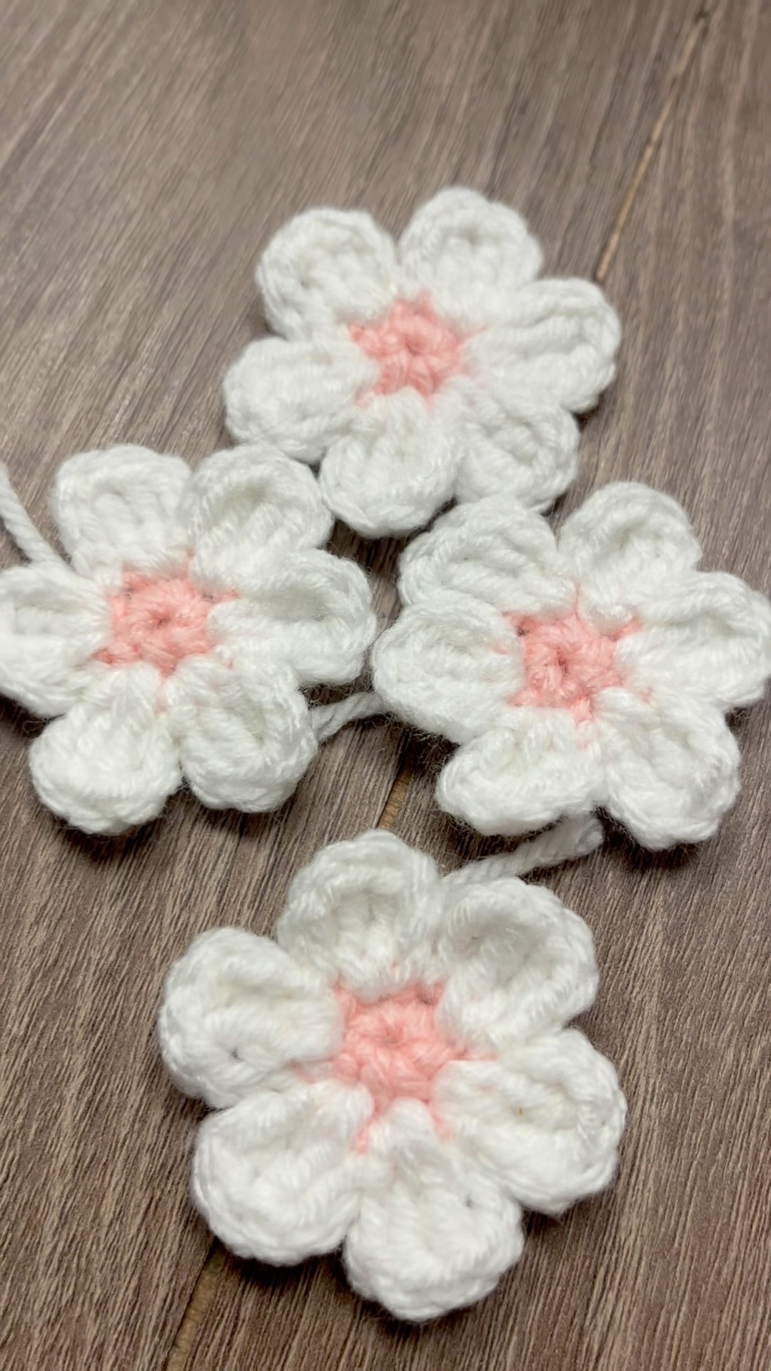 🌸 Handmade Crochet Daisy Appliqués – 🌸. #crochet #daisy #fyp