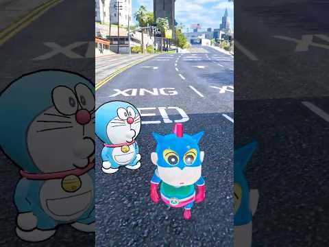 gta5: shin chan saved the doremon from tung tung sahu #shinchan #doremongta5 #gta5 #bommalu
