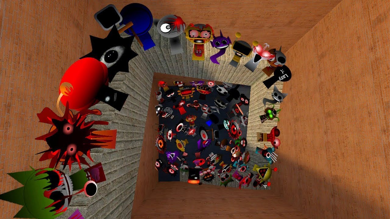 Nightmare Sprunki Nextbot Chase me in Maze Gmod !