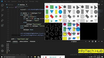 Shape Detection in python using opencv in Hindi