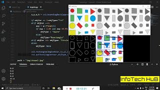 Shape Detection in python using opencv in Hindi