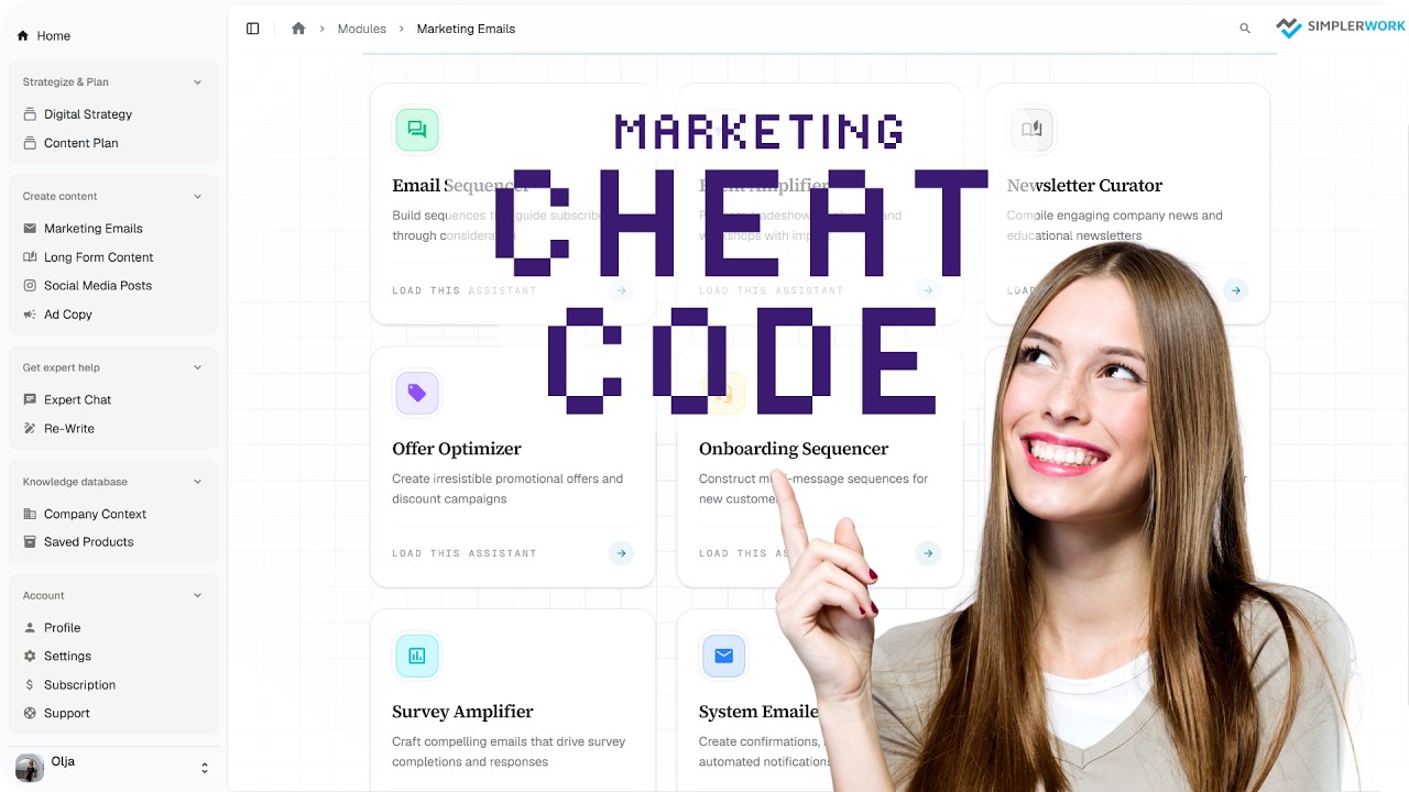 AI Marketing Tool Demo: 30+ Marketing Tasks, Zero Prompting | SimplerWork AI