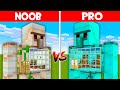 Minecraft NOOB vs PRO: SECRET BASE INSIDE IRON GOLEM vs HIDDEN HOUSE IN DIAMOND GOLEM! (Animation)