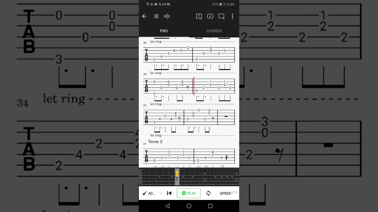 sprinter - Dave - guitar tab