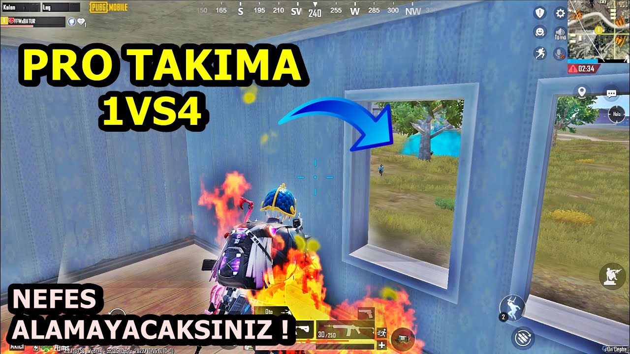 PRO TAKIMA 1VS4 ! NEFES ALAMAYACAKSINIZ BU NASIL MAÇ ! ONE MAN SQUAD PUBG MOBİLE