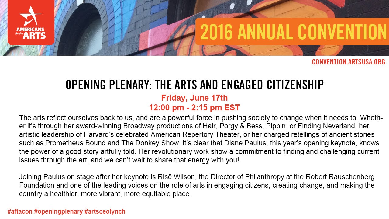 newspaper mockup Opening Plenary: The Arts and Engaged Citizenship